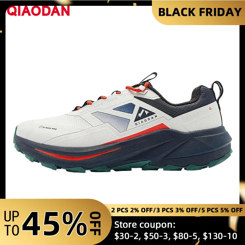 

QIAODAN Outdoor Men's Sports Hiking Shoes Sneakers 2025 Shock-absorbing Lightweight Non-slip Off-road Running Shoes QDF193251907