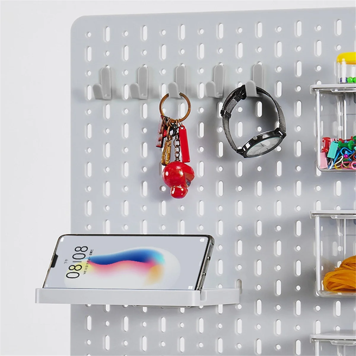 24Pcs Pegboard Hooks J Shape Pegboard Hook Peg Board Tool Organizer Accessories, Black GSY