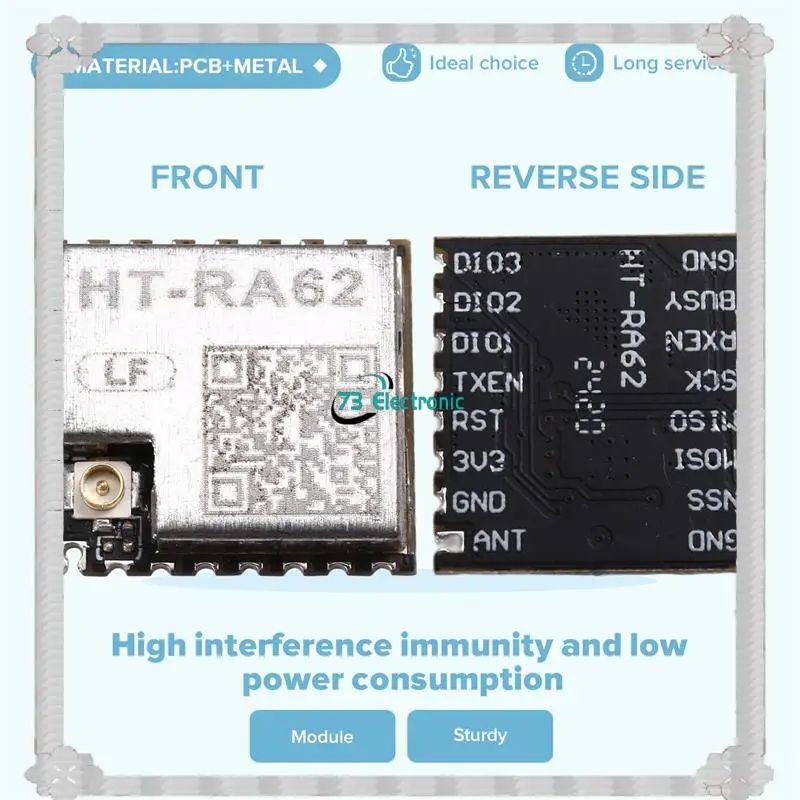 จัดส่งตลอด 24 ชั่วโมง 3X HT-RA62 โมดูลซีรีส์ลอร่า SX1262 การพัฒนาขั้นที่สองรองรับโปรโตคอลลอราวัน 433-510 เมกะเฮิรตซ์