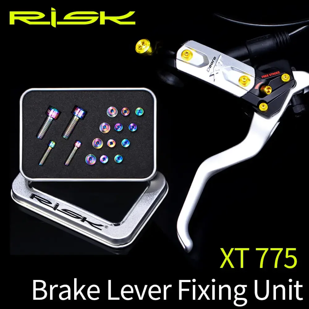 RISK 20pcs Titanium Mountain Bike Brake Handle Lever Bolts MTB Bicycle Screws for XT775 Hydraulic Disc Brake Oil Cylinder Lid