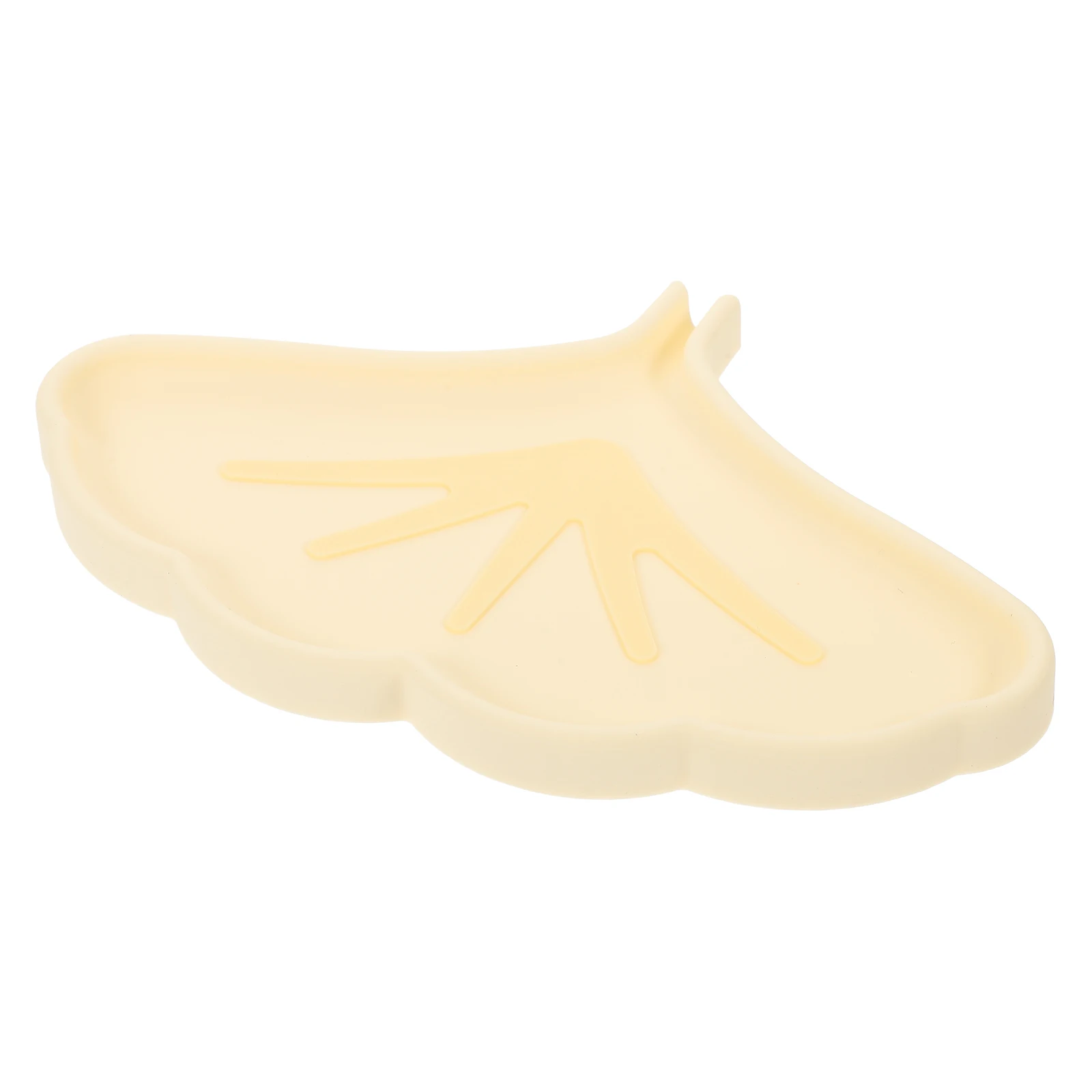 

Ginkgo Leaf Shape Silicone Dish Self-Draining Anti-Slip Multi-Use For Bathroom Sink Shower Countertop Storage Tray Bar Soap