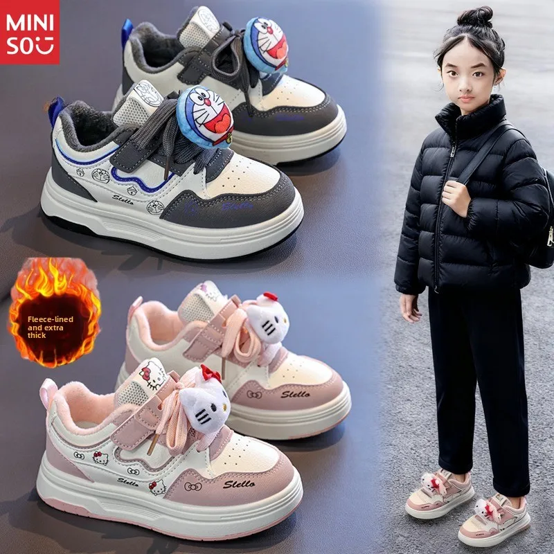 

Miniso Kids' Cartoon Sneakers 2025 Winter | Girls' Casual Slip-On Shoes | Soft Sole & Comfortable