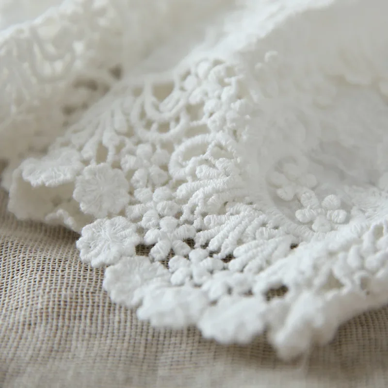 Spring New Japanese Sweet Mori Girl Solid Color Embroidery Hollow Out Cotton Shirts Women O-Neck Long Sleeve Casual Blouse Tops