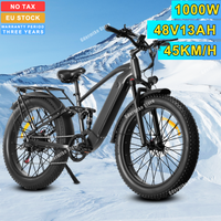 X26B Electric Bike 48V13Ah Battery 1000W Powerful Motor Mountain E Bike LCD Display 26*4.0 Fat Tire Adult Electric Road Bicycle