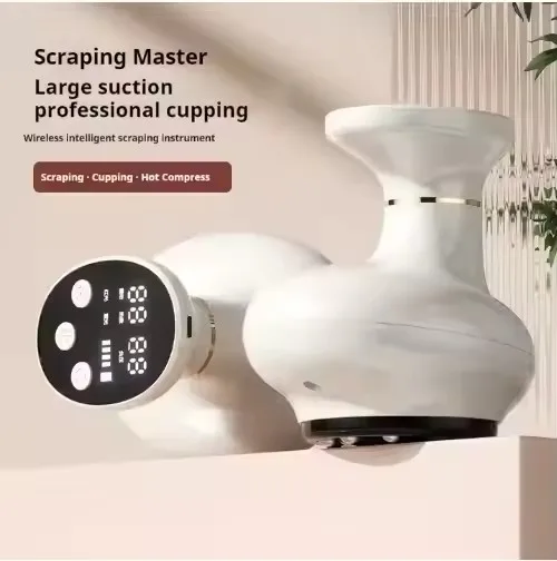 

Electric EMS Body Massager Cupping Massage with LCD Display Guasha Scraping Vacuum Suction Cup IR Heating Fat Burner Slimming
