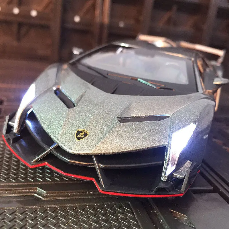 1:32 Veneno Alloy Sports Car Model Diecast & Toy Vehicle Metal Car Model Simulation Sound and Light Collection Children Toy Gift