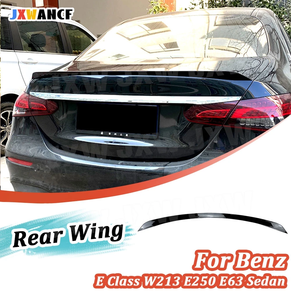 

JXWANCF ABS Material Rear Trunk Spoiler Boot Lip Wing Spoiler For Mercedes Benz E Class W213 E250 E300 E43 E63 AMG Sedan 4Door