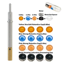 Universal Retention Implant Caps 0.8lbs 1.2lbs 2.4lbs Metal Housing Caps Remove Locator Core Tool