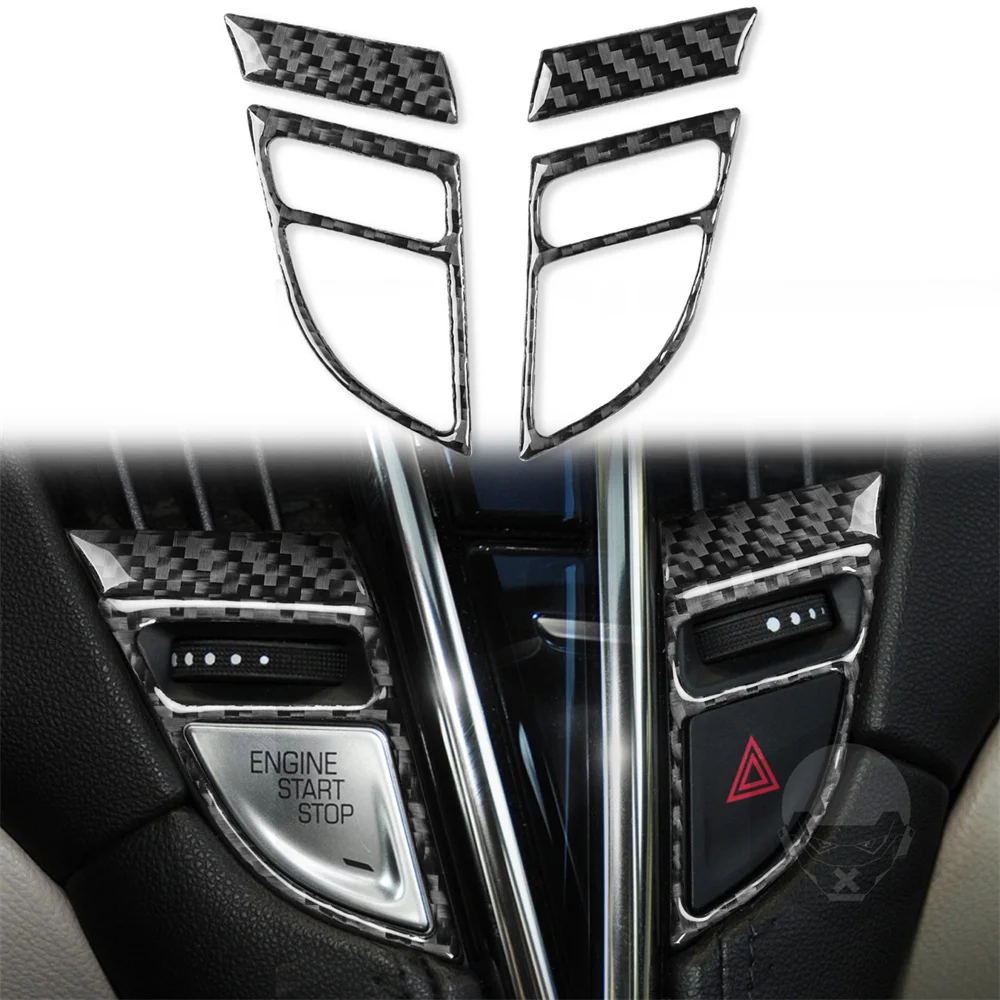 

For Cadillac ATS14-19 central air conditioning air vent / 4 pieces of carbon fiber decorative stickers