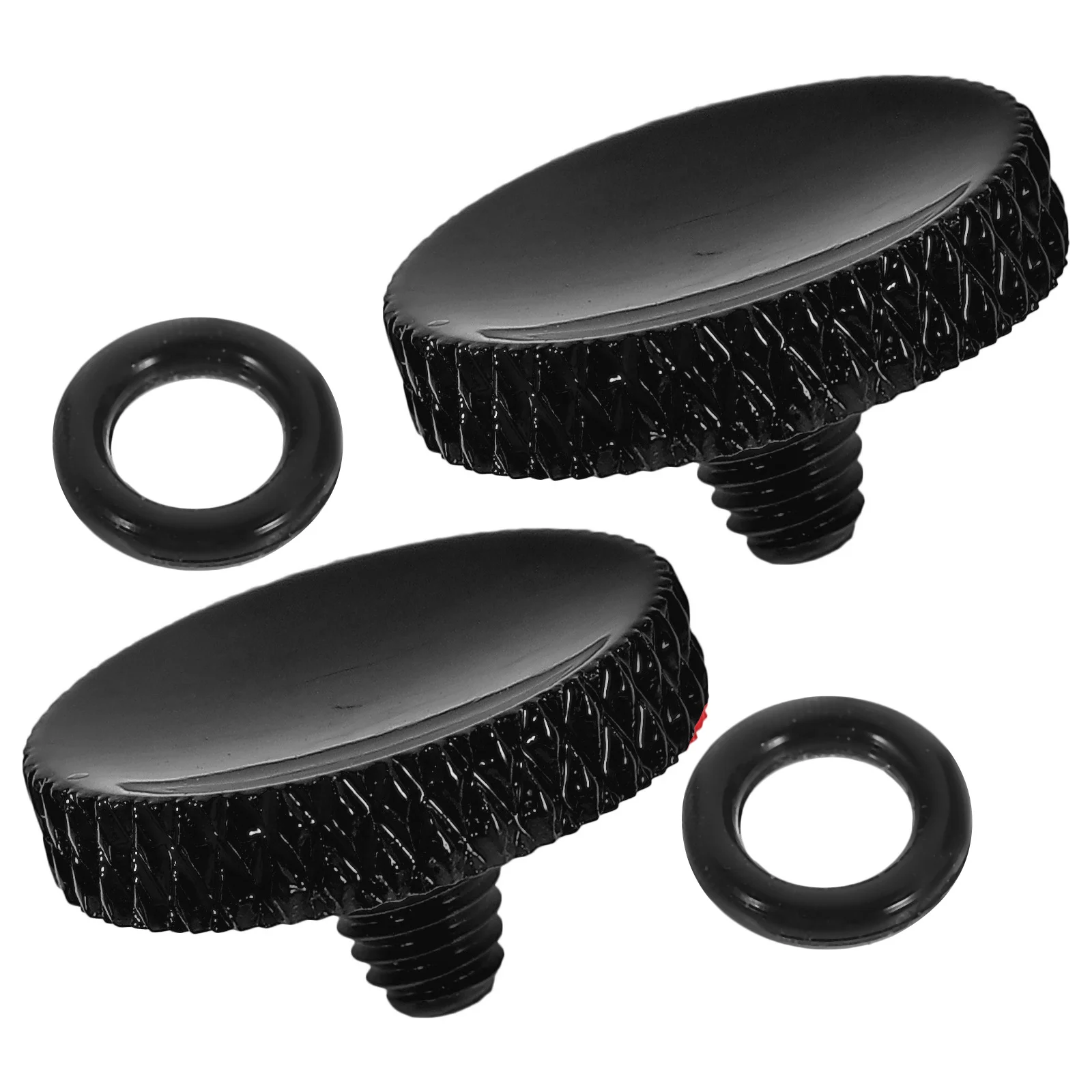 

2 Pcs Soft Shutter Release Button Concave Fuji Picture Buttons Fastener Black Camera Replacement