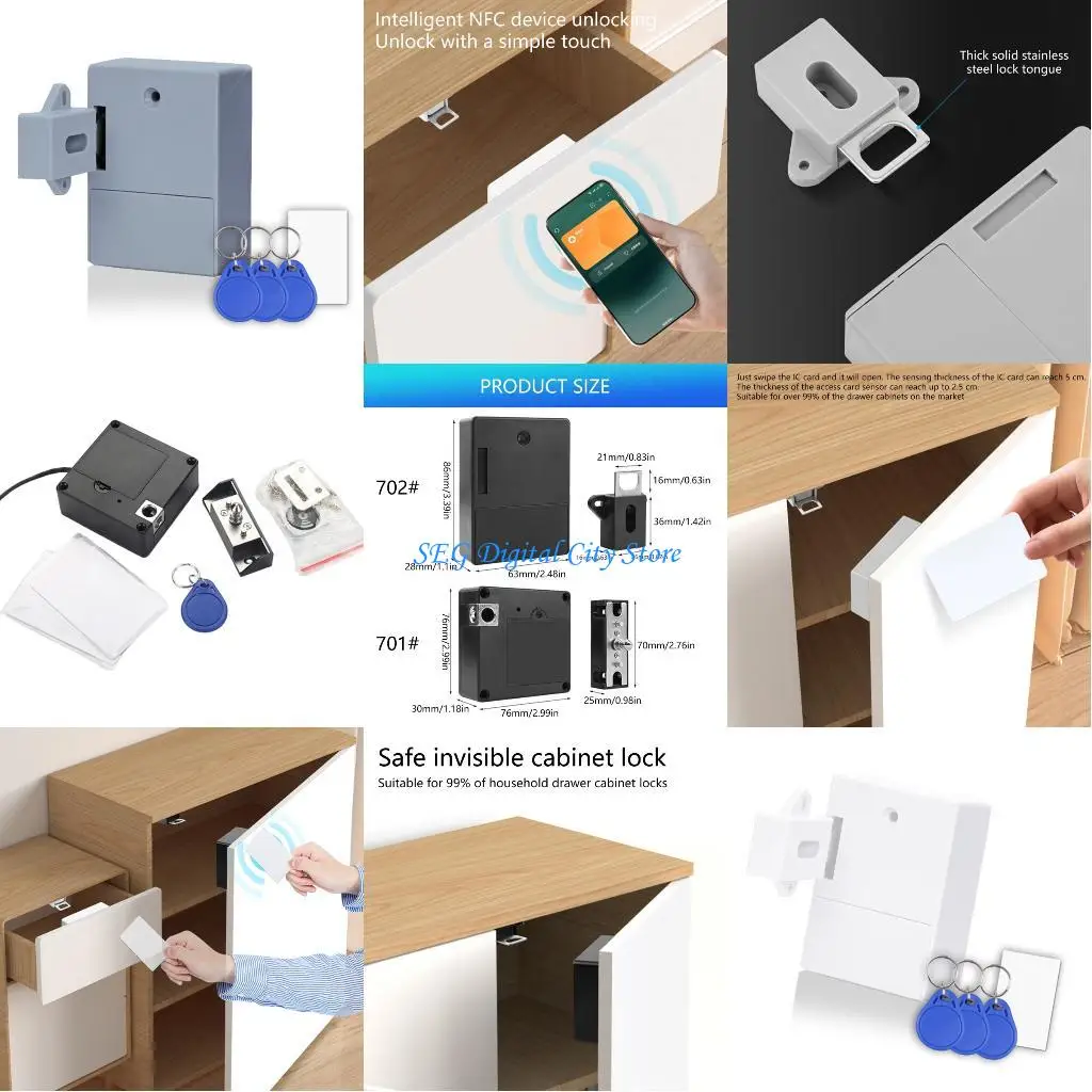 

U75B Card Cabinet Security Lock Easy Installation Fast Response Time Anti Theft Latches Invisible Design