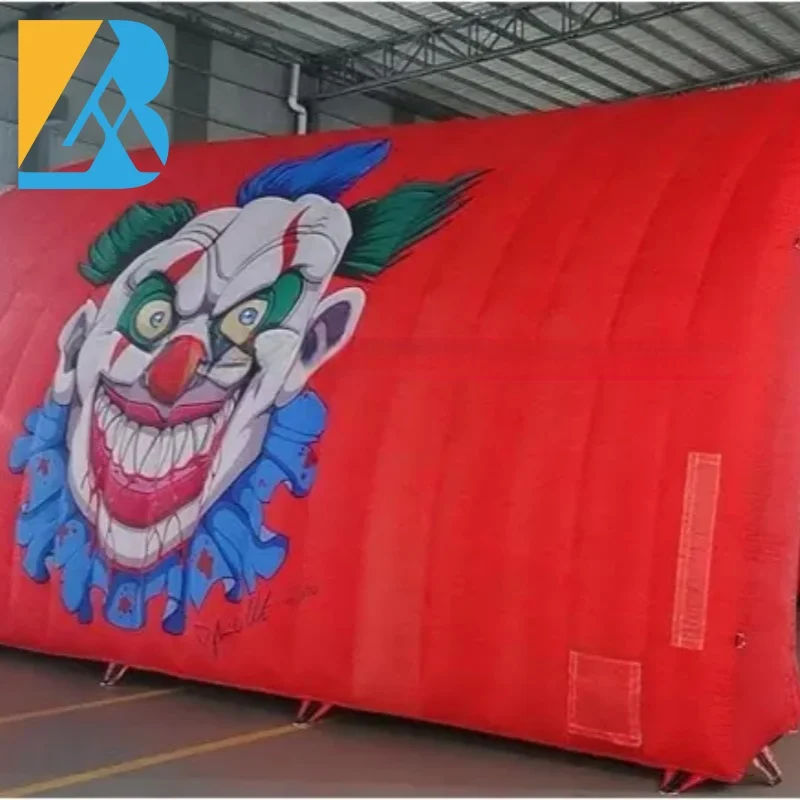 Túnel de fútbol inflable gigante rojo personalizado, entrada para eventos temáticos deportivos, Juguetes