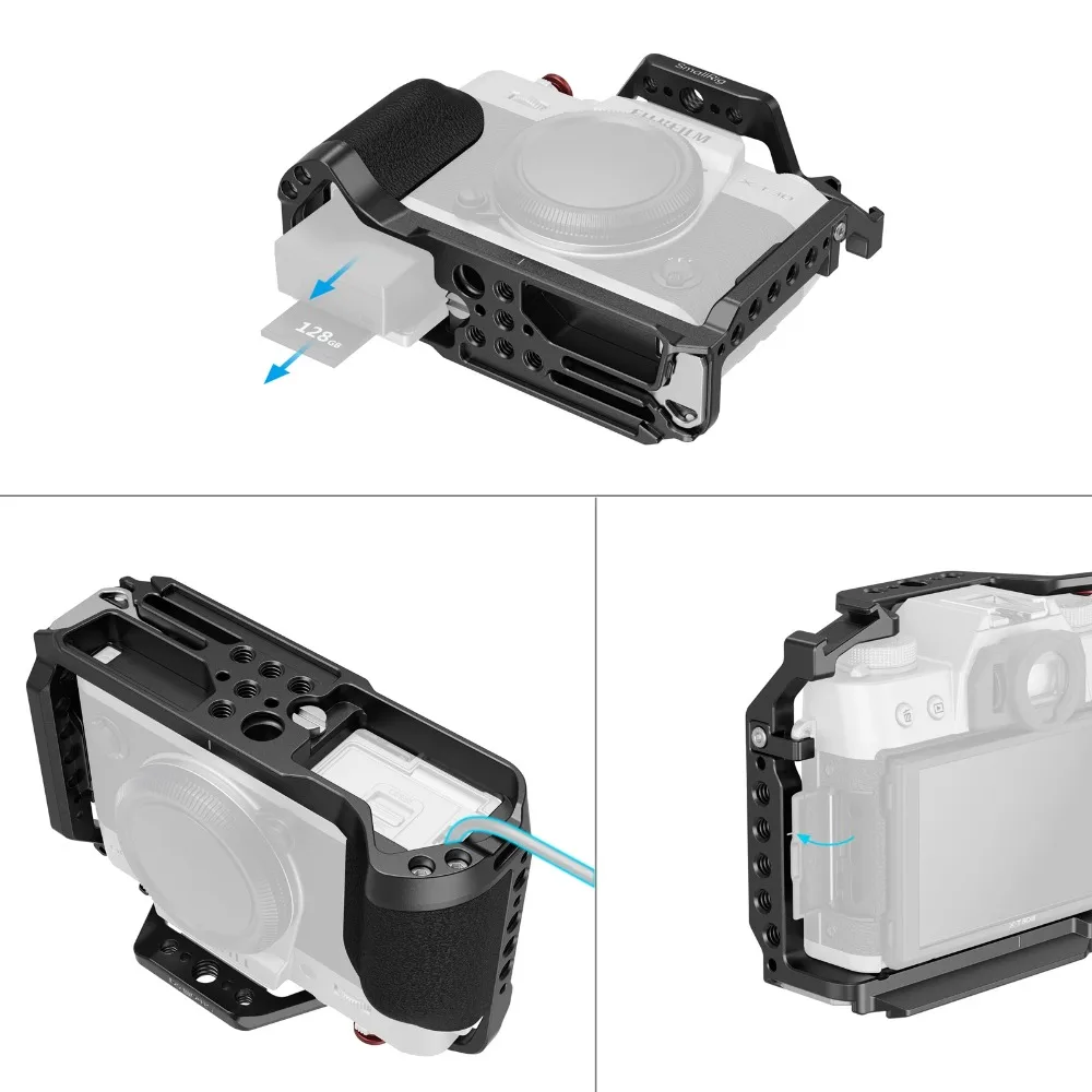 SmallRig X-T30 II / X-T30 III قفص كامل للكاميرا لـ FUJIFILM X-T30 / X T30 II /X T30 III مع لوحة الإصدار السريع Arca-Swiss 5662