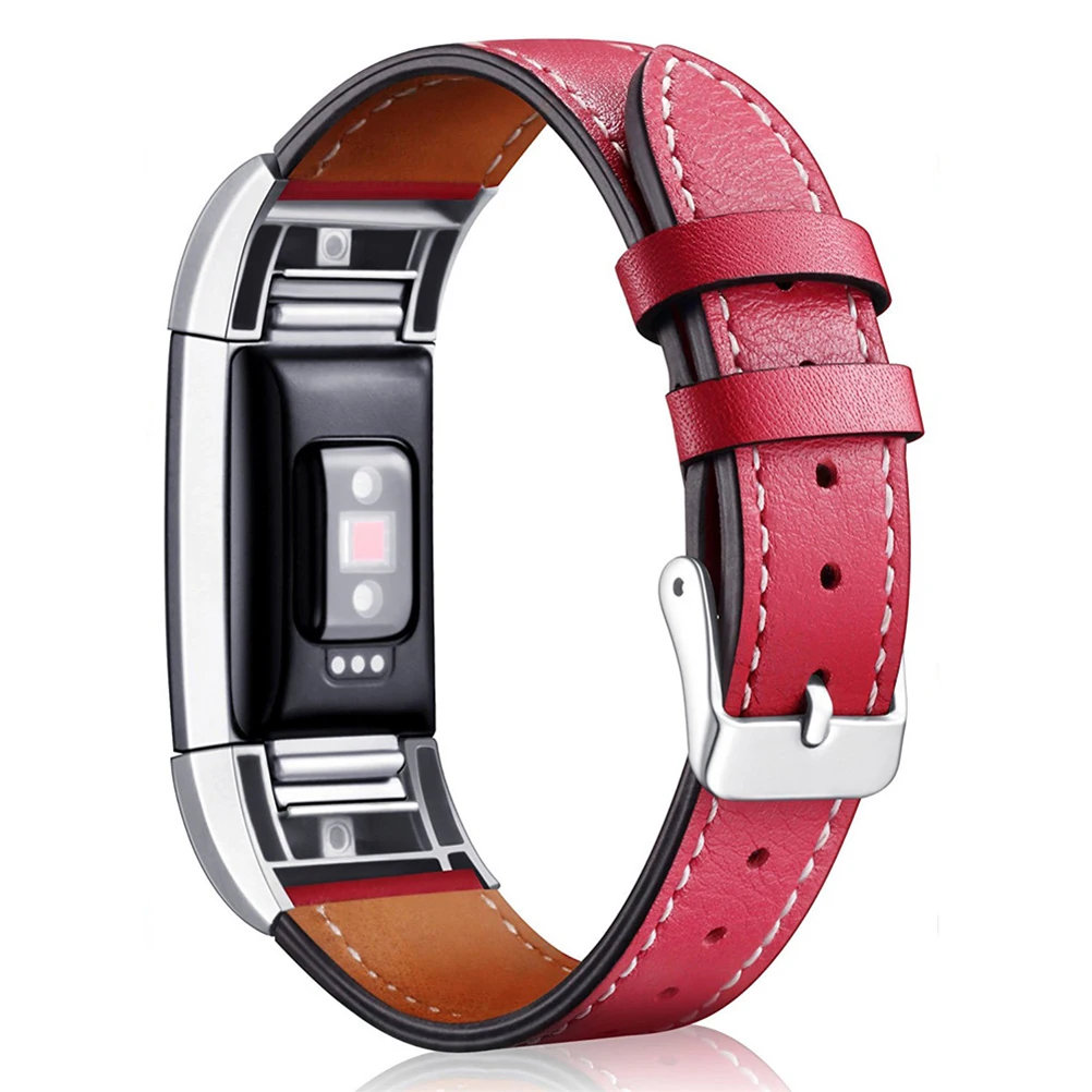 

Genuine Cowhide Watch Band For Comfortable Durable Red Replacement Wristband Business Sports Daily Use