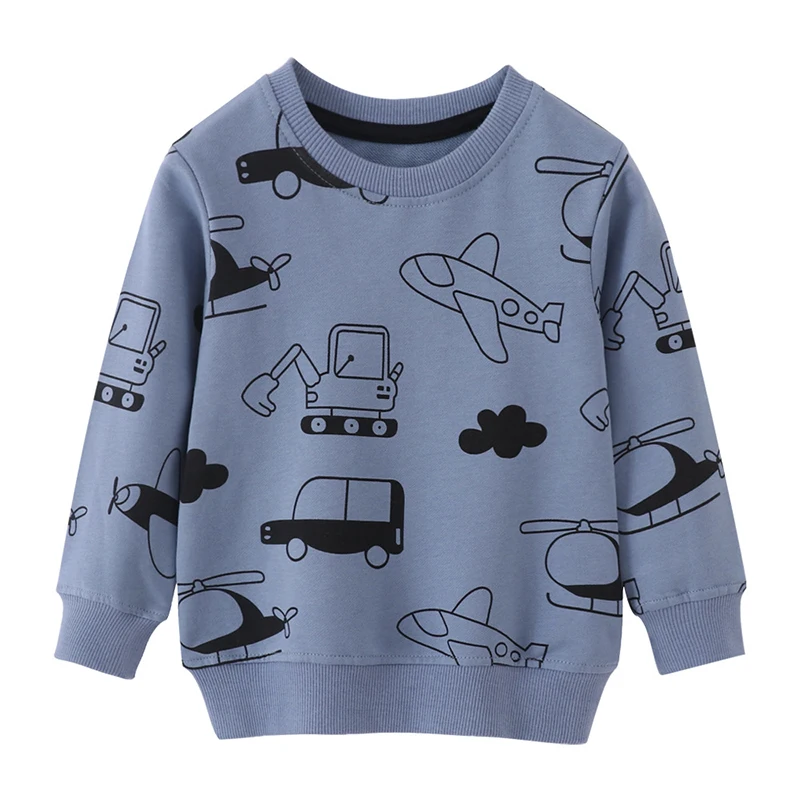 Little maven top abbigliamento per bambini abbigliamento per bambini autunno New Baby Boys 2024 primavera Cartoon Vehicles neonati felpe con