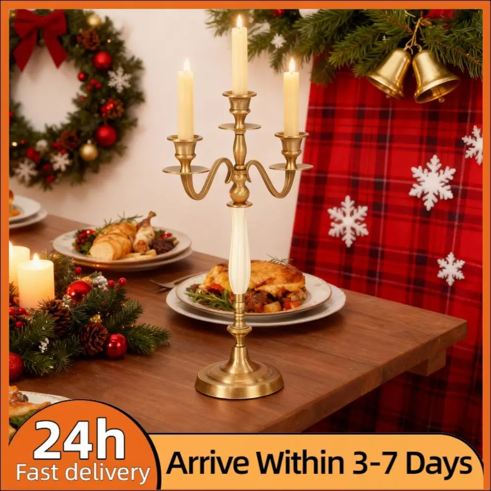 

Металлический подсвечник на 3/5 свечей для свадеб, обеденных столов, рождественских вечеринок и домашнего декора