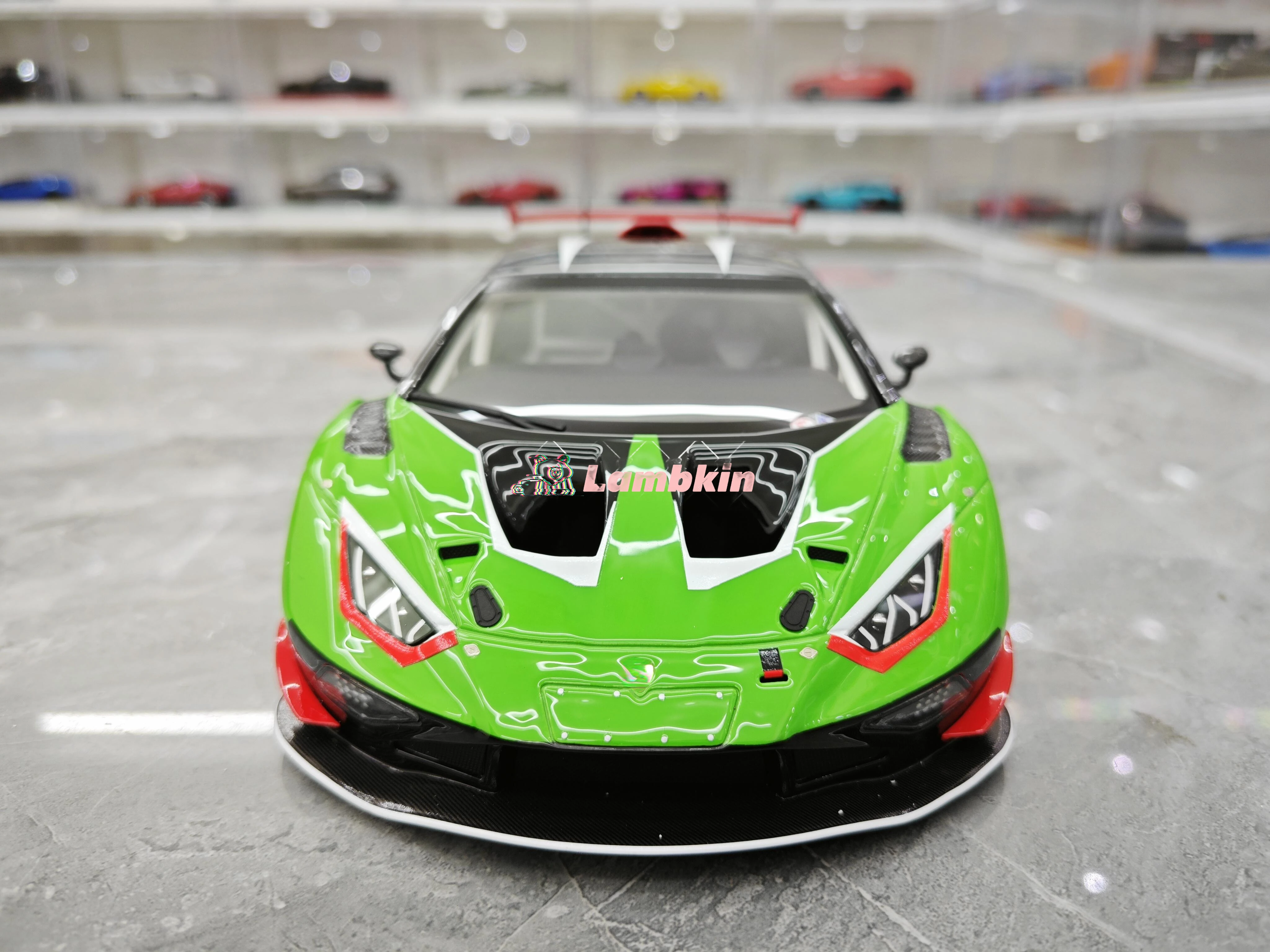 Top speed 1:18 For Lamborghini Le Mans GT3 EVO Huracan simulation resin car models