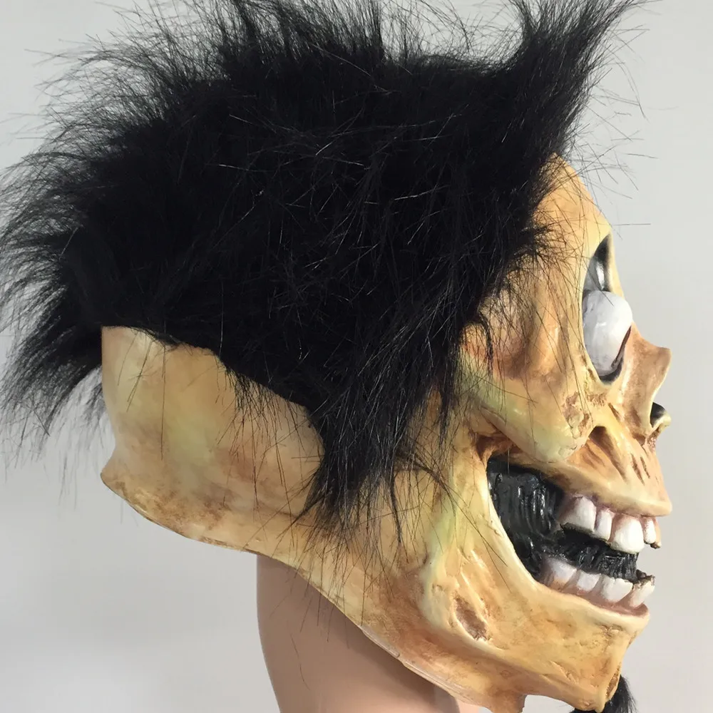 Latex-Maske Totenkopf Film-Cosplay-Requisiten Horror-Gesicht Zombie-Kostüm – Detail 4