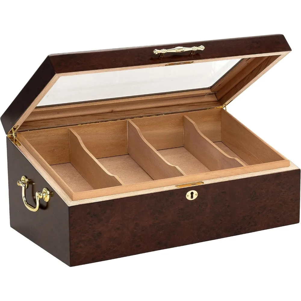 

Counter Top Display Humidor, Digital Hygrometer, Rear Drawer, 150 Count