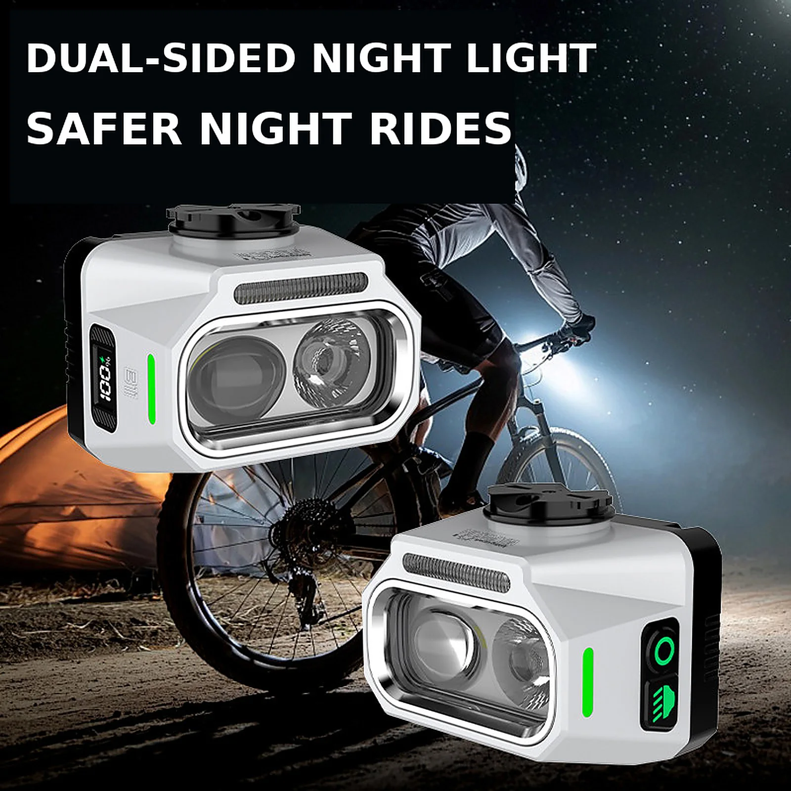 WARSUN B11 Rechargeable Bike Light, Bright LED Front Bicycle Headlight for Mountain Bikes, Road Bikes and Night Riding
