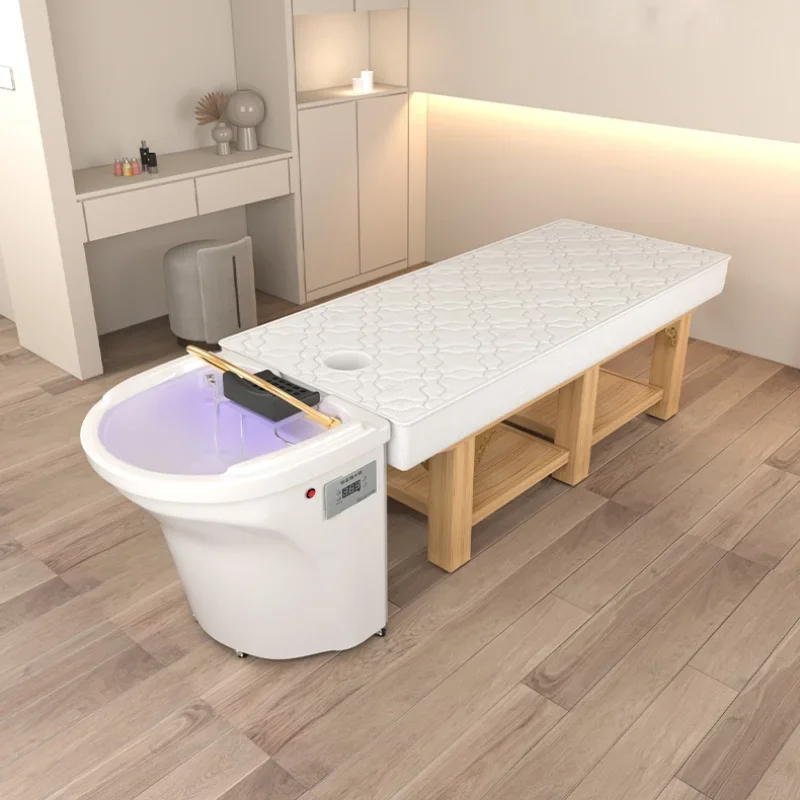 

Professional Hair Spa Stretcher Leather Chair Shampoo Salon Washing Chairs Beauty Customer Basin Backwash Camilla Spa Capilar