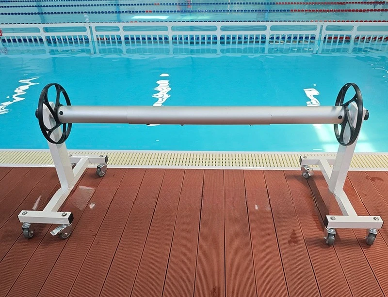 Swimming pool thermal insulation film collection car, swimming pool cover cloth rolling car, cover film collection frame,