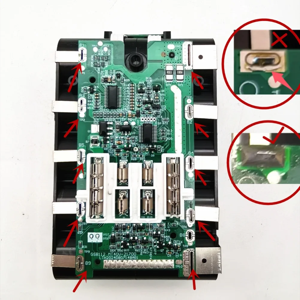 Portable Power 10pcs 21700 Cells 21700 Battery Pack ABS Engineering Plastic Casing Display Panel Included Metal Connectors