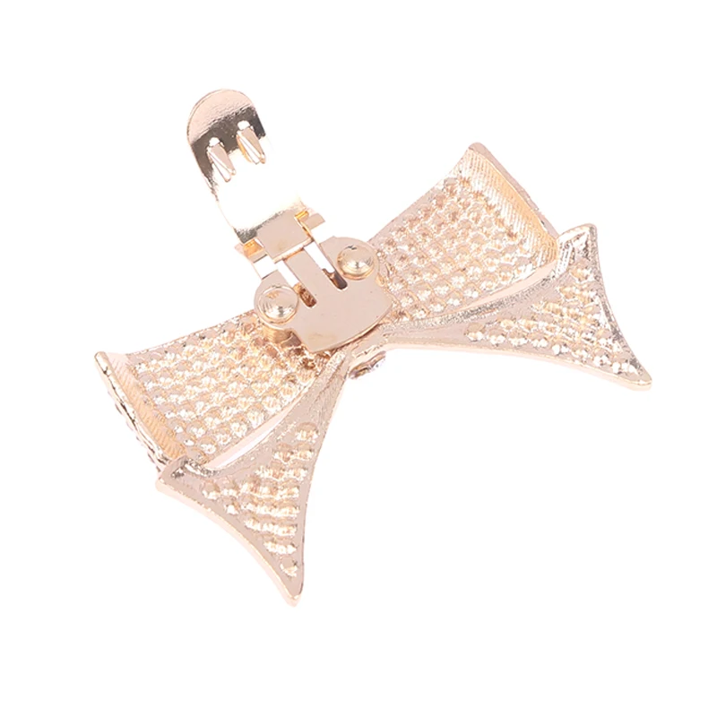 1 sztuk ozdoby do butów klip muszka szpilki urok klamra Rhinestone kobiety akcesoria do butów