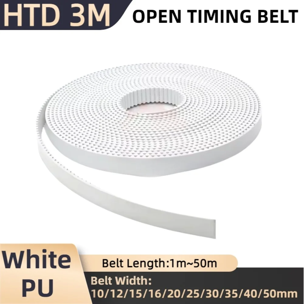 

HTD 3M open belt PU belt width 10/12/15/16/20/25/30/35/40/50mm HTD 3M synchronous belt open belt PU belt steel core