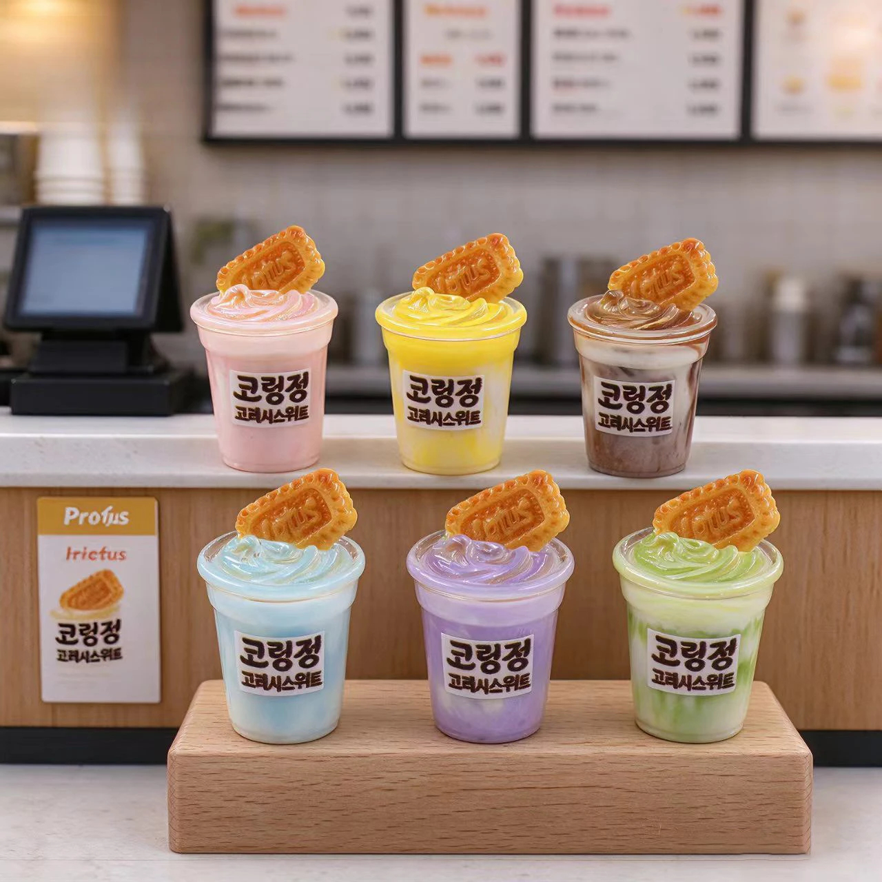 100pcs Wholesale Simulation Biscuits Milkshake Coffee Cup DIY Accessories for Keychain Dollhouse Kitchen Decor Miniature Craft