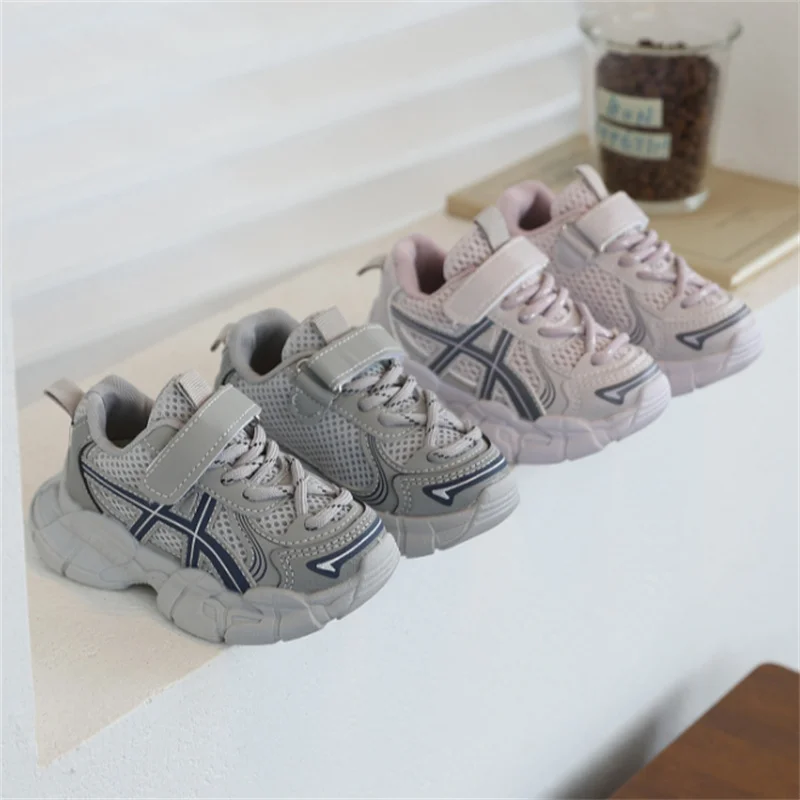 2026 New Autumn Children Shoes For Boys Mesh Breathable Toddler Kids Casual Shoes Outdoor Tennis Soft Sole Fashion Girls Sneaker