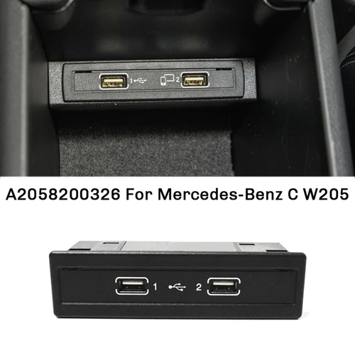 A 2058200326   메르세데스-벤츠 C W205 더블 USB 인터페이스 멀티미디어 연결 장치-A02Q