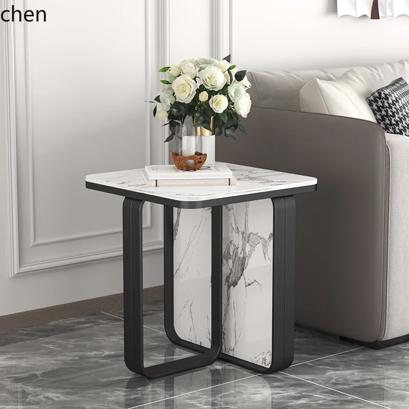 CZ Rock Slab Side Small Coffee Table Marble Living Room Sofa Corner Table Simple Creative Balcony