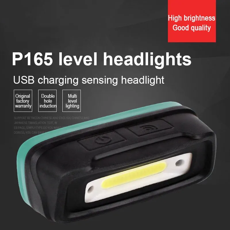 High Bright LED Portable Mini Headlamp T77/T78 Sensor Lighting COB Work Headlight Built-in Battery Waterproof Head Torch Lamps