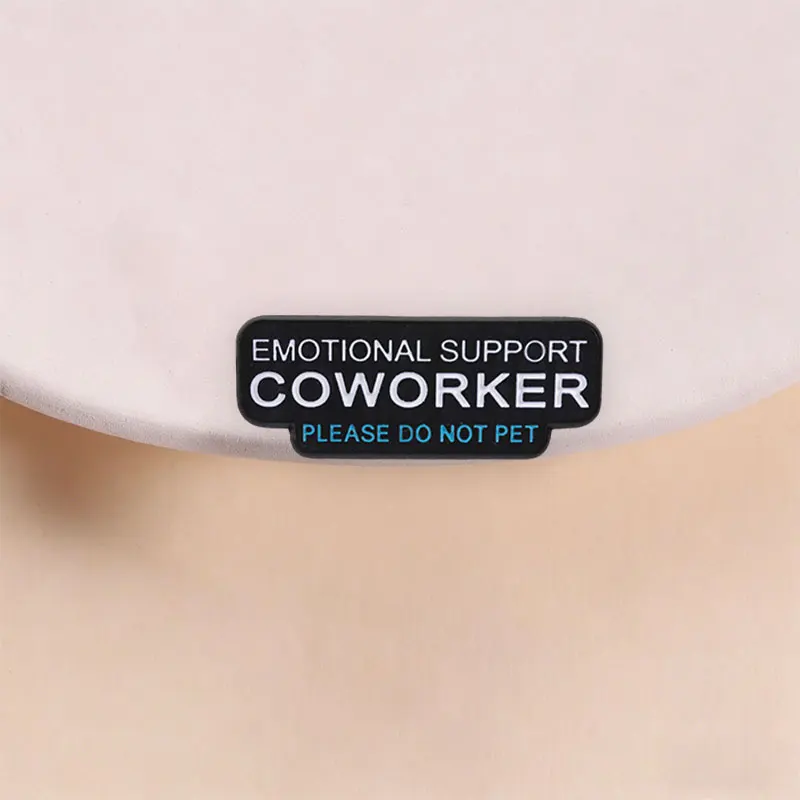 Emotional Support Coworker Enamel Badge Warm Self Hug Self-healing Pins Funny Office Quotes Sarcastic Brooches Jewelry Gifts