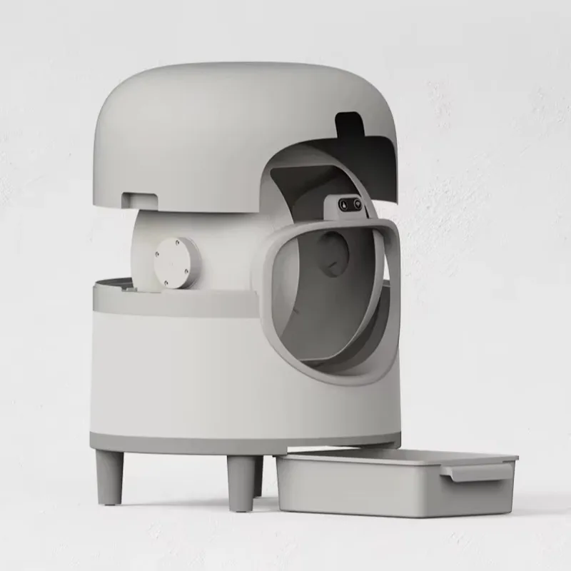 

STLF Customizable Semi-Enclosed Cat LitterS Box with Durable Plastic & Stainless Steel Accessory Premium Product Category