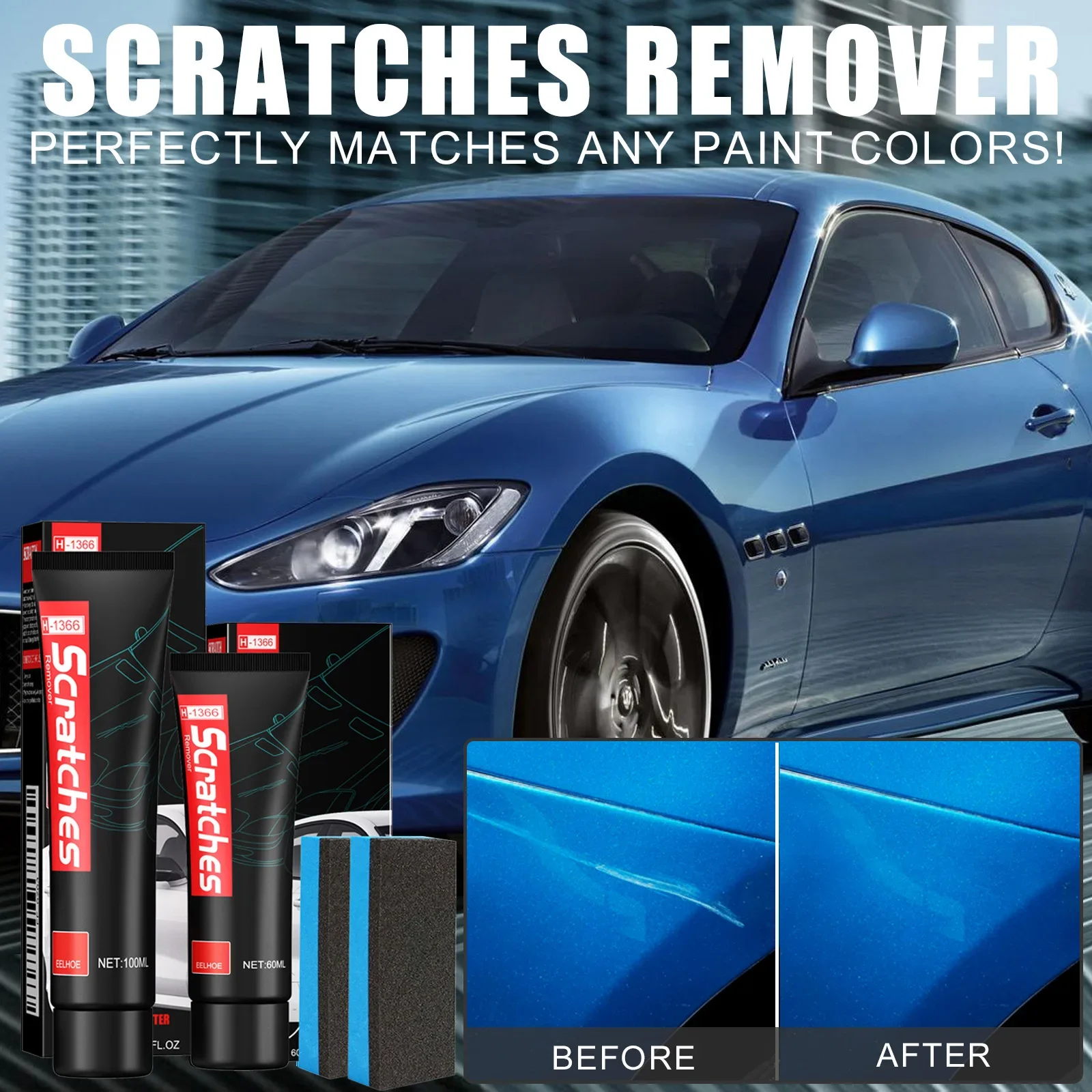 Car Scratch Polish Paint Finish Cleaning Decontamination Wax Scratch Repair Car Wax Reconditioning Cream