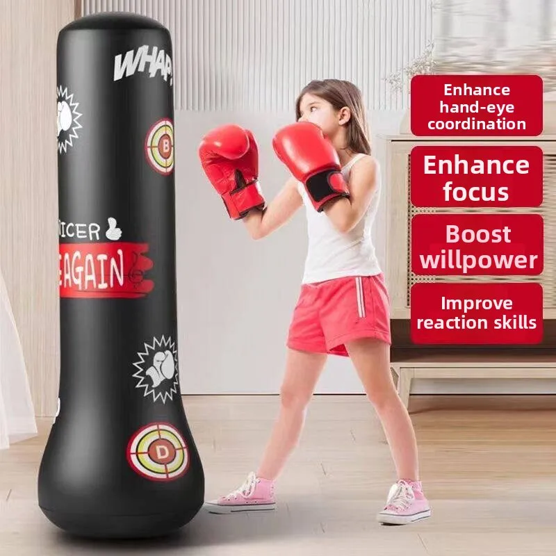 Children's Boxing Bag Unstable Toy Inflatable Standing Training Equipment for Punching Fitness Column Kids Play Equipment