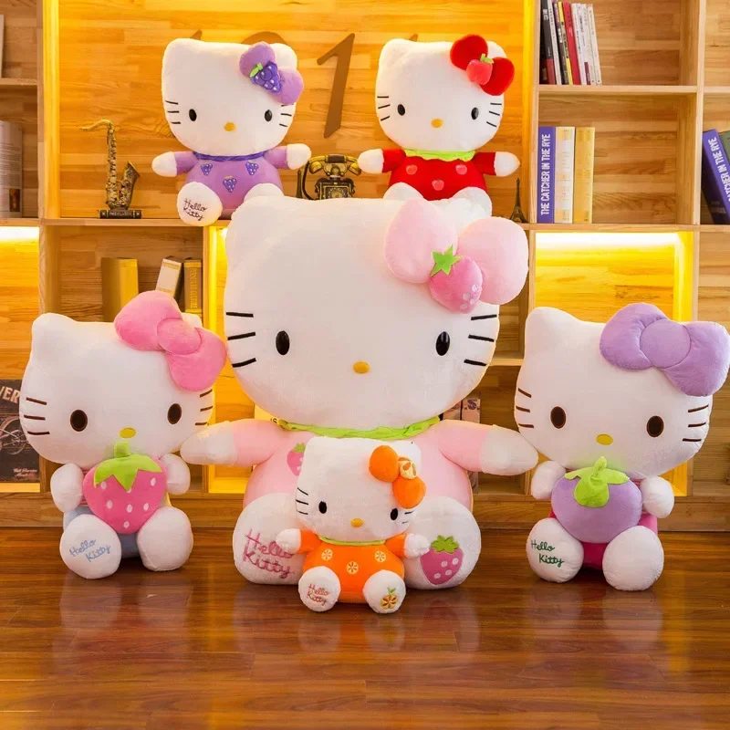 

Sanrio Симпатичные плюшевые игрушки Kawaii Hello Kitty Kuromi мультфильм милые набивные игрушки Melody Cinnamoroll праздничные подарки