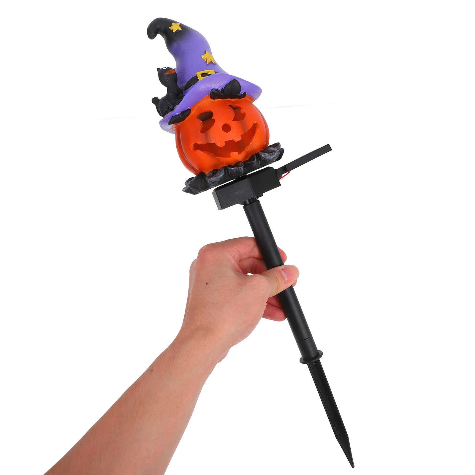 

Halloween Pumpkin Lamp Decorative Stake Lamp Outdoor Garden Decoration LED Stake Light Resin Material Scary Yard Art