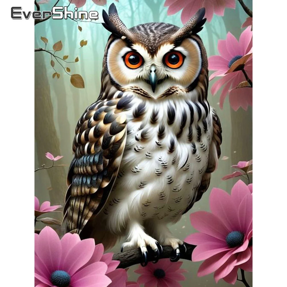 Ever shine Neuankömmling Diamant Stickerei Eule Malerei Tier volles Quadrat Runde Diamant Mosaik Vogel Handarbeit handgemachtes Geschenk