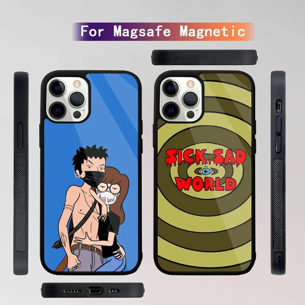 Cartoon D-Daria Phone Case For iPhone 15,14,13,12,11,Plus,Pro,Max Mini Magsafe Magnetic Wireless Charging