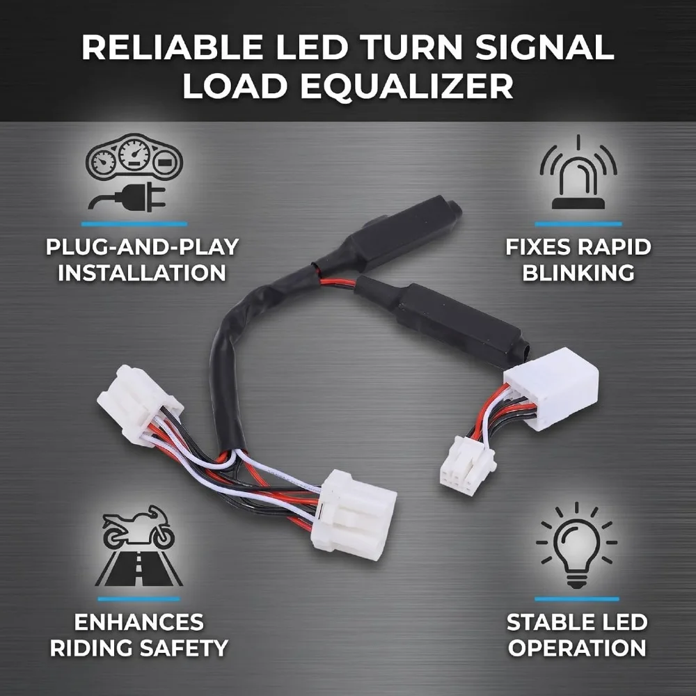 Égaliseur de clignotants blancs, conception enfichable en ABS, relais de clignotant LED compatible avec Elecra Glide 1997-2012