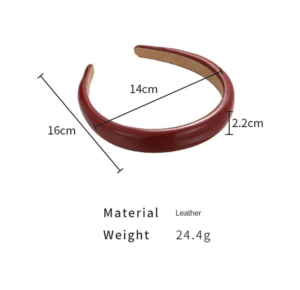 Mode Retro Wijnrood Lederen Hoofdband Leer Rood Premium Rode Hoofdband Hoofdband Vintage Rode Hoofdband Dames