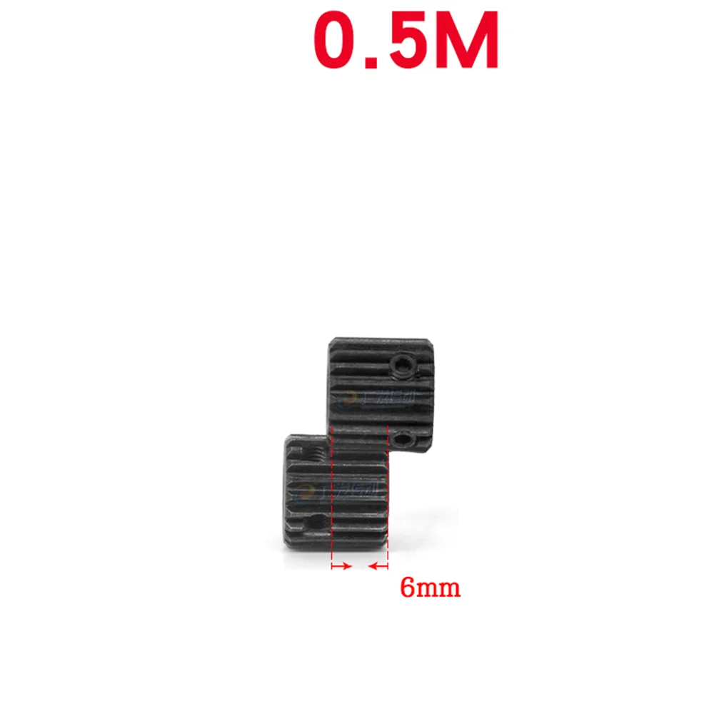 0.5M Spur Gear 24T 45# Carbon Steel Material Motor Gear Bore Size 4/5/6mm Transmission Accessories