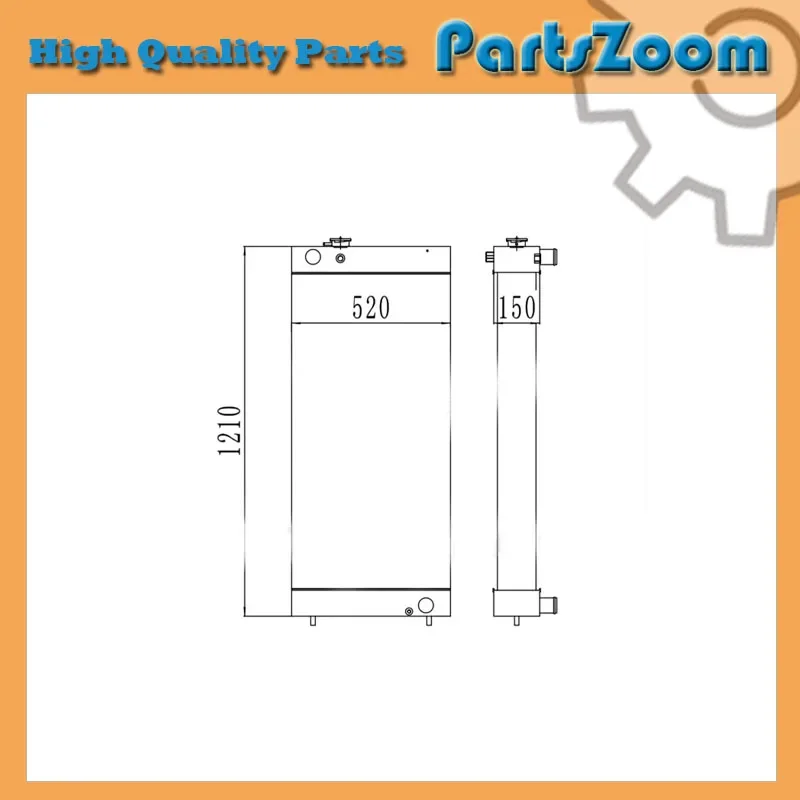 SK460-8 SK460LC-8 SK480-8 SK480LC-8 High Quality Kobelco Excavator Radiator LS05P00039S045 LS05P00039S001 LS05P00039F1