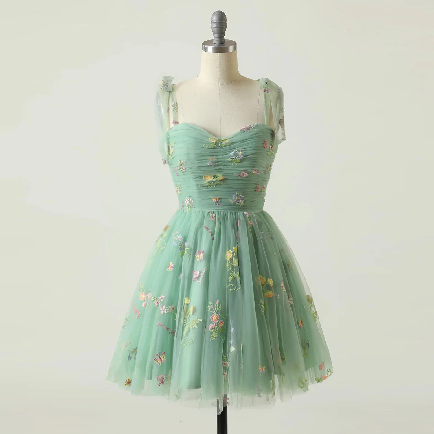 

MK1745-Summer short floral suspender dress