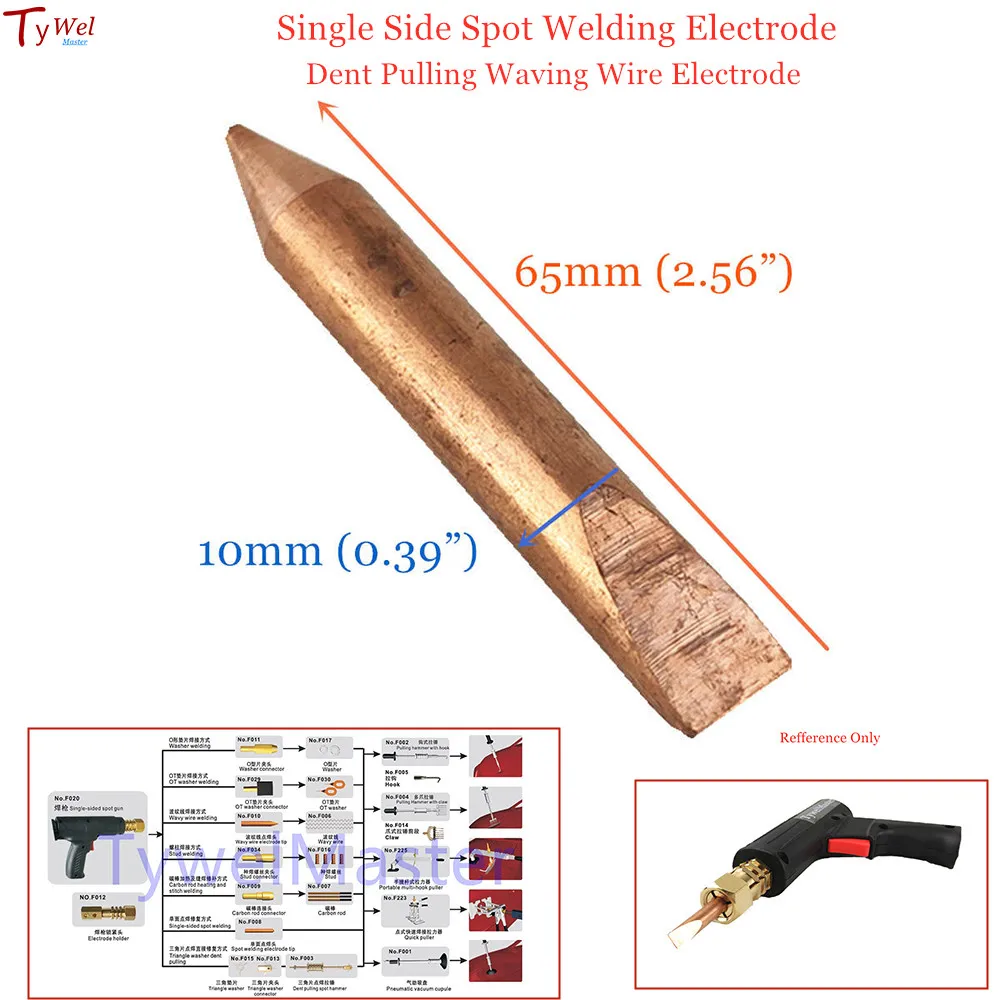 Single Side Spot Welding Electrode Stud Welder Sheet Metal Flattening Dent Pulling Waving Wire Line Electrode