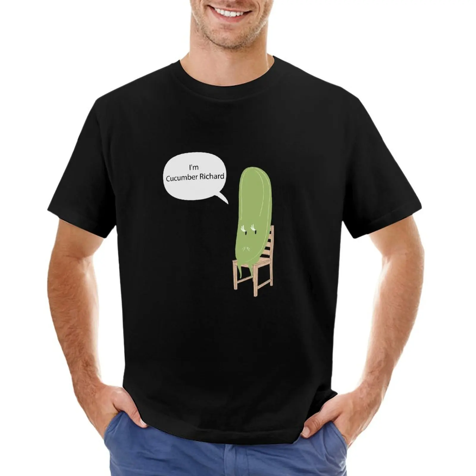 

I'm cucumber Richard T-Shirt Blouse anime Men's cotton t-shirt