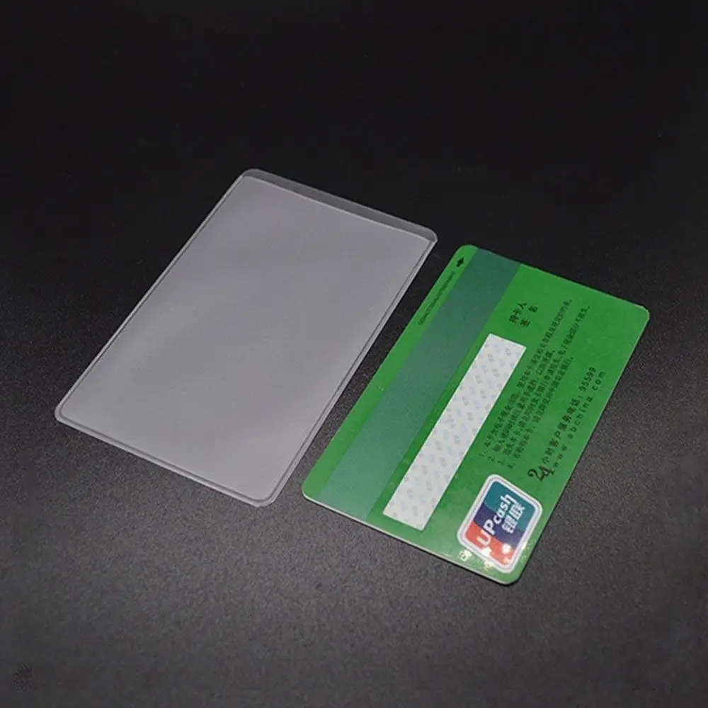 

Portable Transparent Waterproof PVC Anti-magnetic Card Case Bank ID Card Sleeve Card Cover ID Card Holder